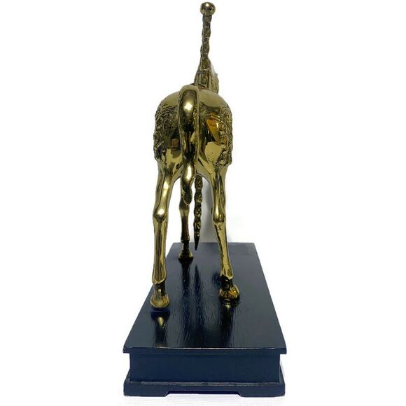 Brass Carousel Horse on Lacquer Wood Base Wildwood Accents 9" x 10.5" - Picture 7 of 7